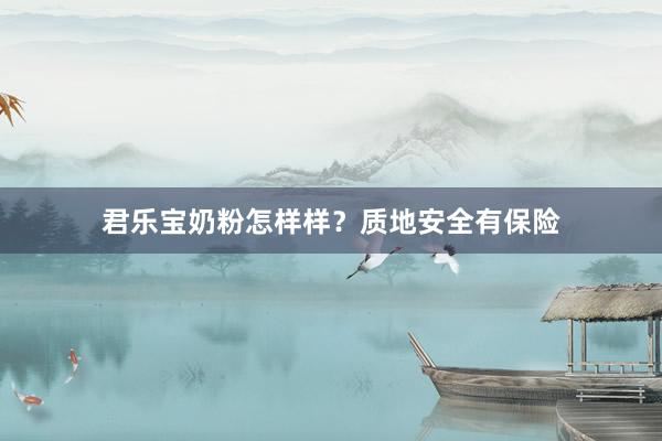 君乐宝奶粉怎样样？质地安全有保险